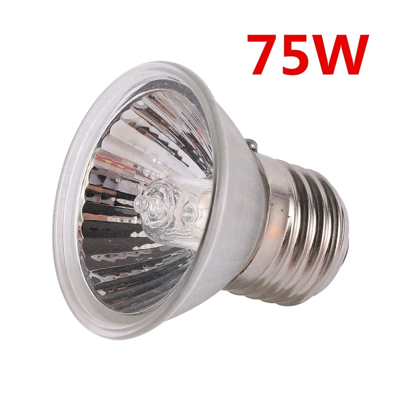 25/50/75W UVA + UVB 3.0 Reptilienlampe, UV-Glühbirnen, Heizlampe für Schildkröten, Amphibien, Eidechsen, Temperaturregler, 1 Stück