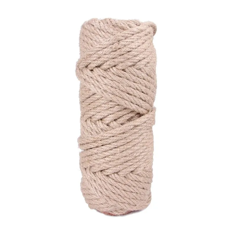10 Meter natürlicher Jute-Kratzschutz, Seil, Katzenkratzschnur, Rollen, Hanfschnur, gedrehte Kordel, Makramee, Pfoten- und Krallenschutz, Möbelschutz