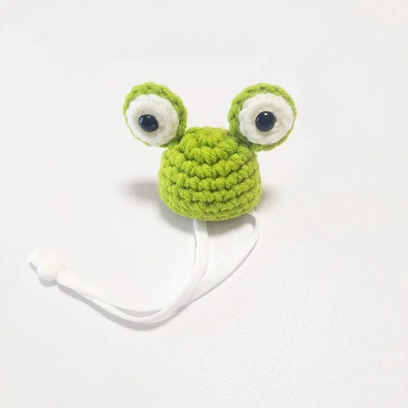 Süße handgemachte Strickmütze Hamster Dekoration Streifenhörnchen Meerschweinchen Hamster Zubehör Hamster Spielzeug Hamsterbedarf Kleine Haustiermütze
