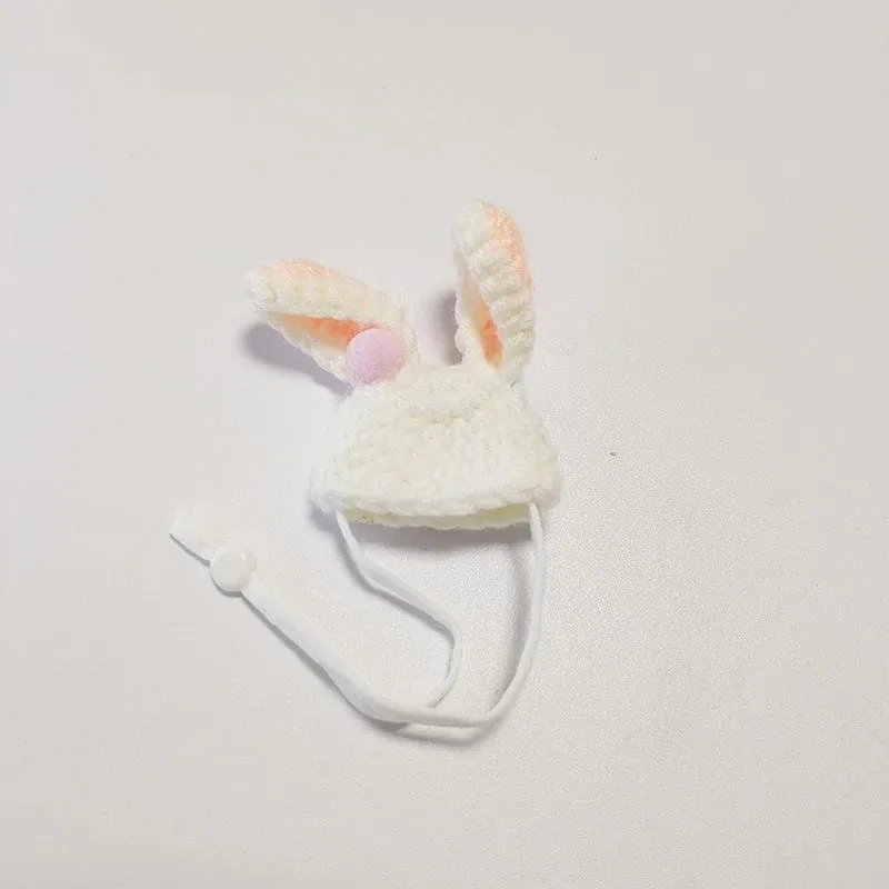 Süße handgemachte Strickmütze Hamster Dekoration Streifenhörnchen Meerschweinchen Hamster Zubehör Hamster Spielzeug Hamsterbedarf Kleine Haustiermütze