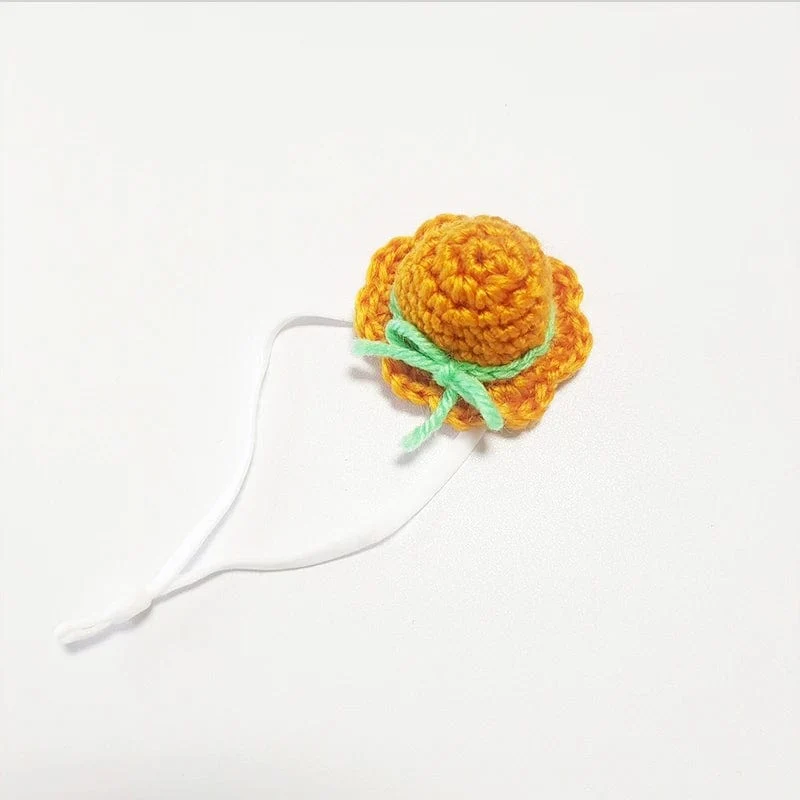 Süße handgemachte Strickmütze Hamster Dekoration Streifenhörnchen Meerschweinchen Hamster Zubehör Hamster Spielzeug Hamsterbedarf Kleine Haustiermütze
