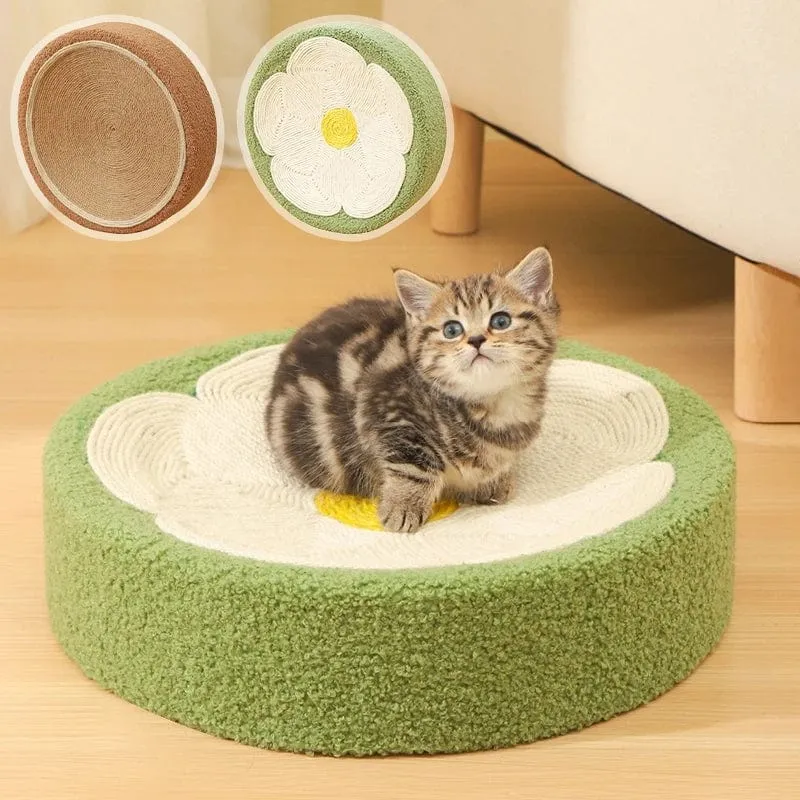 Niedliches Katzenkratzbrett aus Sisal, 2-in-1-Katzenhaus, Katzenschaber, runder Katzenkratzbaum für Katzen, Rascadores de Gato