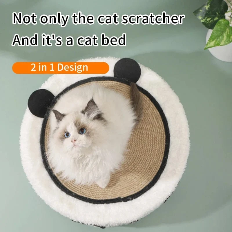 Niedliches Katzenkratzbrett aus Sisal, 2-in-1-Katzenhaus, Katzenschaber, runder Katzenkratzbaum für Katzen, Rascadores de Gato