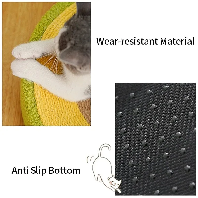 Niedliches Katzenkratzbrett aus Sisal, 2-in-1-Katzenhaus, Katzenschaber, runder Katzenkratzbaum für Katzen, Rascadores de Gato