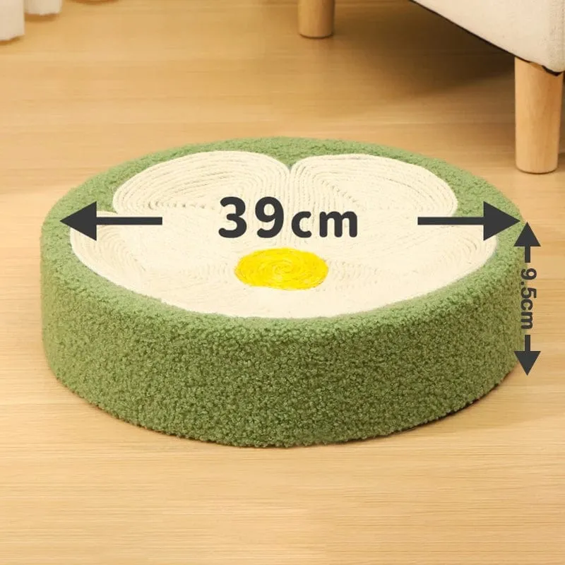 Niedliches Katzenkratzbrett aus Sisal, 2-in-1-Katzenhaus, Katzenschaber, runder Katzenkratzbaum für Katzen, Rascadores de Gato