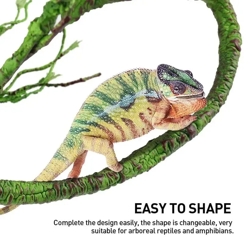 1 Stück Reptilienrebe Kleintiere Lebensraum Wald Biegezweig für Eidechsenlandschaft Simulation Pflanze Rattan Haustier Box Dekor