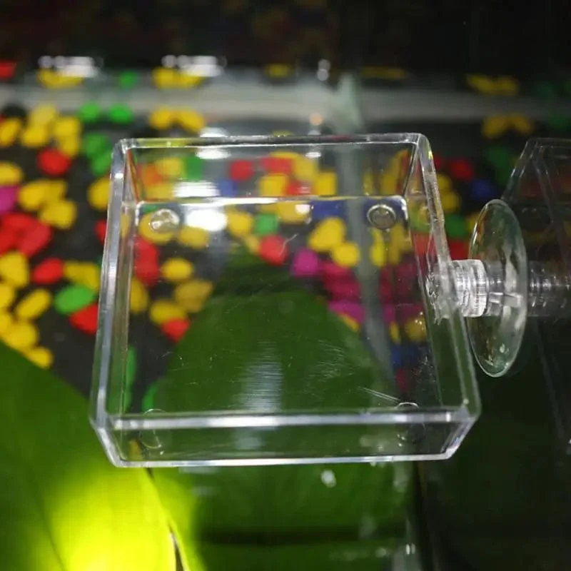 1Pc Transparent Acryl Garnelen Feeder Aquarium Fütterung Schüssel Aquarium Feeder Tropische Fische Ratfish Runde Tablett Fütterung Schüssel