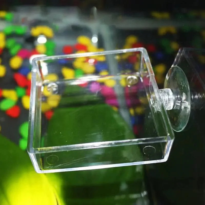 1Pc Transparent Acryl Garnelen Feeder Aquarium Fütterung Schüssel Aquarium Feeder Tropische Fische Ratfish Runde Tablett Fütterung Schüssel