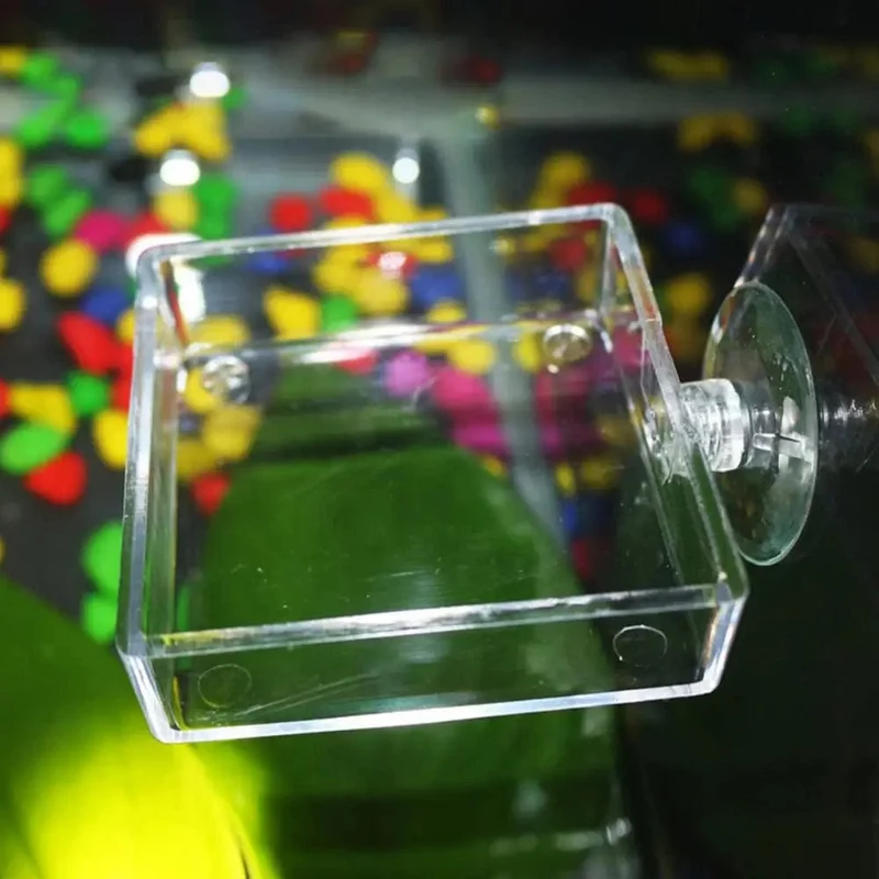 1Pc Transparent Acryl Garnelen Feeder Aquarium Fütterung Schüssel Aquarium Feeder Tropische Fische Ratfish Runde Tablett Fütterung Schüssel