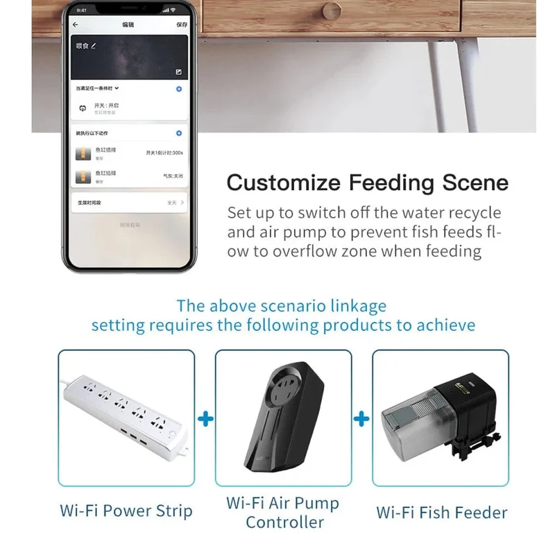 iLONDA WiFi Intelligenter automatischer Aquarium-Fischnapf-Futterspender, USB-betriebener Smart-Timing-Fischfutterspender mit Alexa-Sprachsteuerung