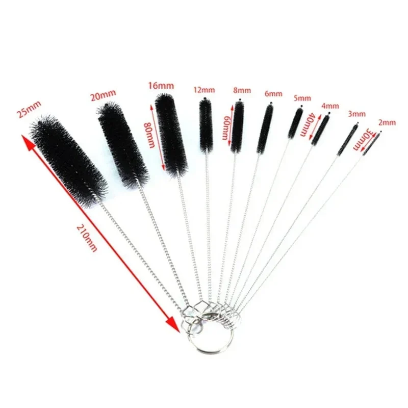 90/155/200 CM Aquarium Reinigungsbürste für Schlauch Luftschlauch Edelstahl Flexible Doppelseitige Rohrbürste Aquarium Zubehör