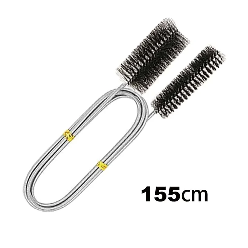 90/155/200 CM Aquarium Reinigungsbürste für Schlauch Luftschlauch Edelstahl Flexible Doppelseitige Rohrbürste Aquarium Zubehör
