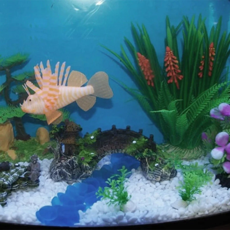 Aquarium Künstliche Brücke Harz Landschaft Dekoration Brücke Aquarium Ausrüstung Zubehör Ornament Höhle Aquatische Haustier Fische