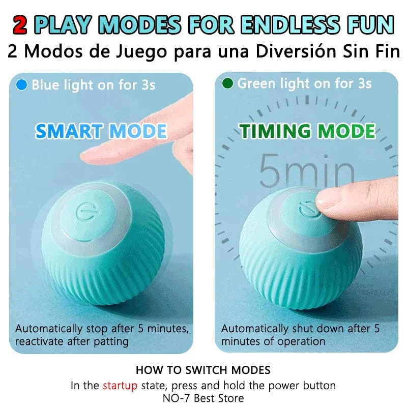 Interaktiver Katzenball, intelligentes Katzenspielzeug, elektronisches interaktives Katzenspielzeug für den Innenbereich, automatisch rollender magischer Ball, Katzenspielzubehör