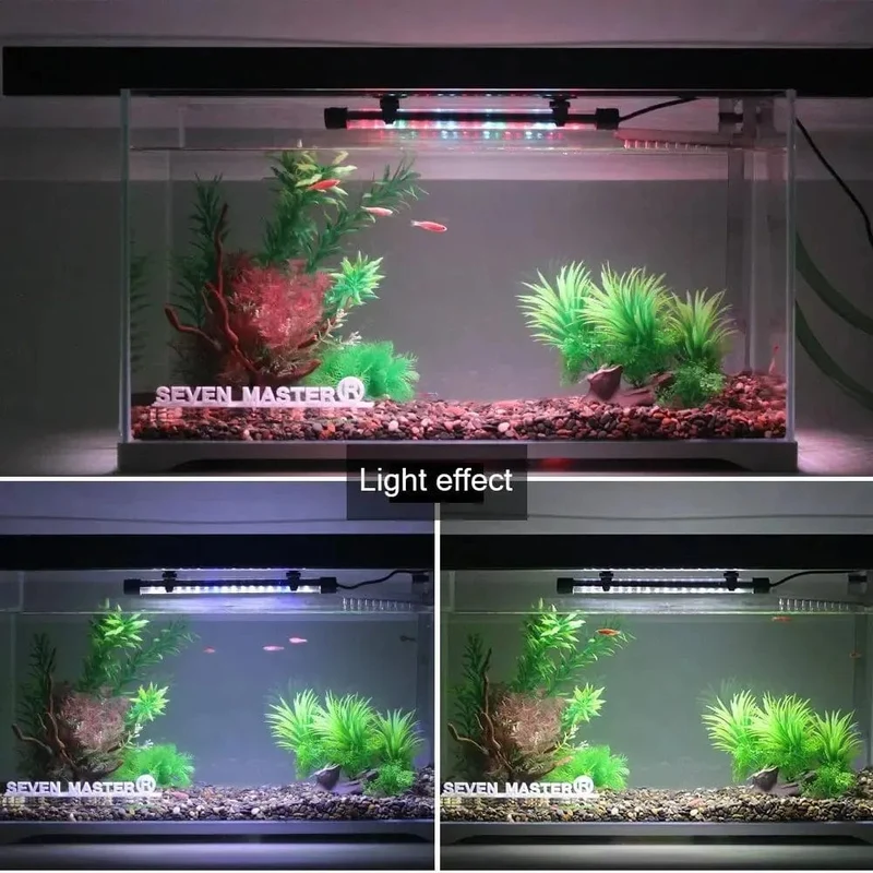 90-260V Aquarium Licht LED Wasserdicht Aquarium Clip Licht Unterwasser Dekor Beleuchtung Tauch Lampe Pflanze Wachsen Lampe 18-58CM