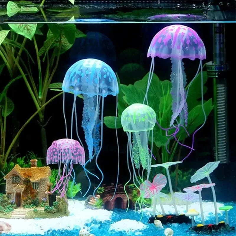 Künstliche Quallen, fluoreszierend, transparent, schwimmend, simulierte Quallen, Landschaft, Aquarium, Fisch, Haustier, Dekoration, Zubehör
