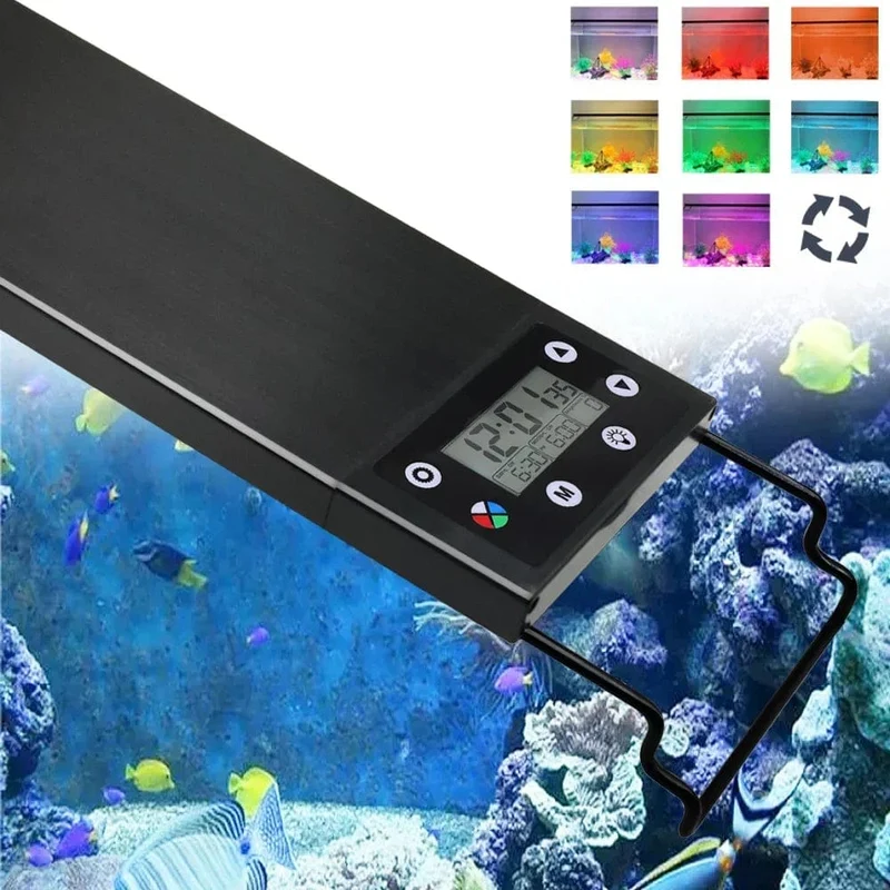 30-60cm Fisch Tank 24/7 Volle Spektrum Beleuchtung LED Licht Aquarium Dekoration Wasserpflanze Wachstum Lampe IP68 Wasserdicht 100V-240V
