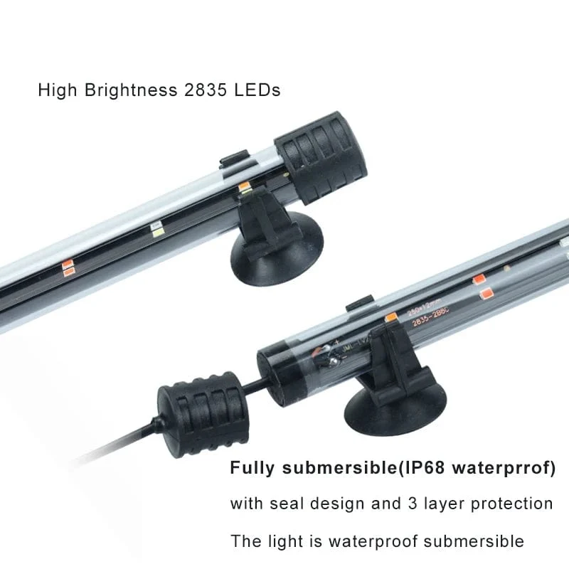 14-58CM Aquarium Licht Aquarium Tauch Licht Lampe Wasserdichte Unterwasser LED Lichter Aquarium Beleuchtung