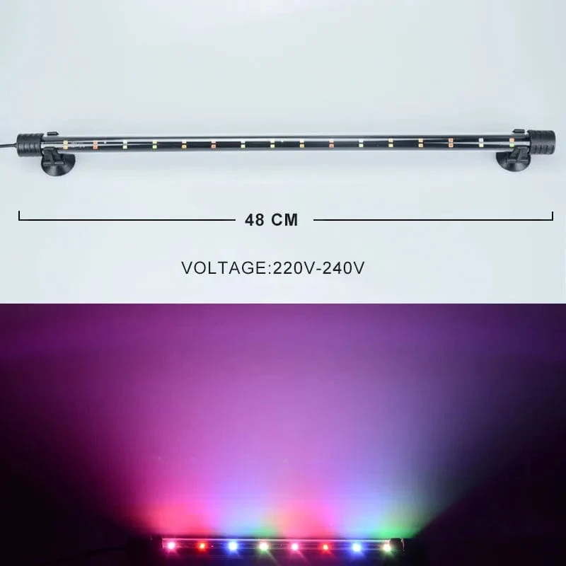 14-58CM Aquarium Licht Aquarium Tauch Licht Lampe Wasserdichte Unterwasser LED Lichter Aquarium Beleuchtung