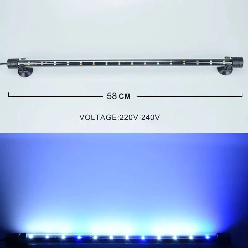 14-58CM Aquarium Licht Aquarium Tauch Licht Lampe Wasserdichte Unterwasser LED Lichter Aquarium Beleuchtung