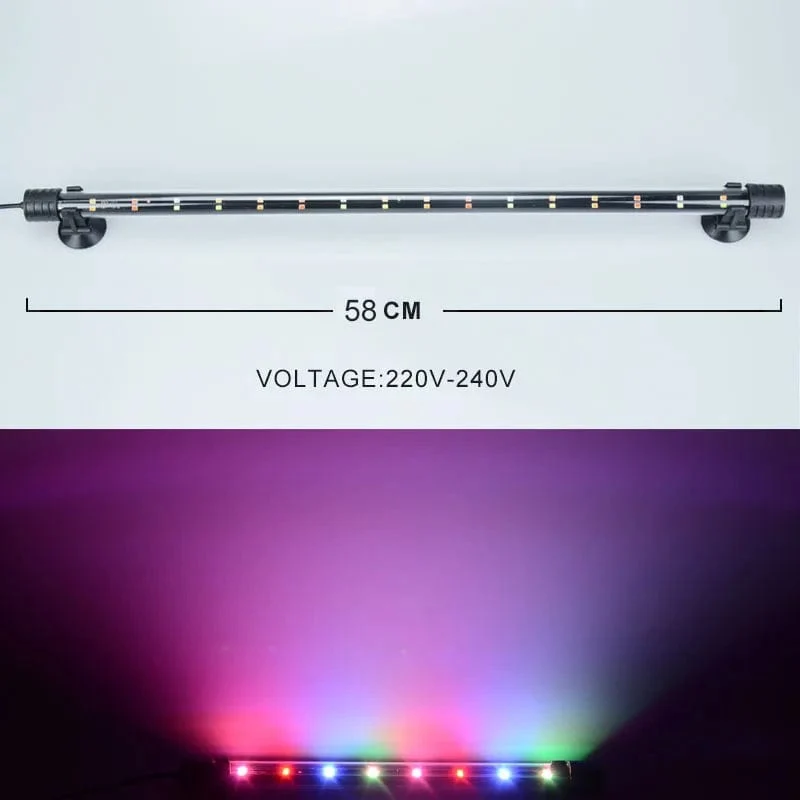 14-58CM Aquarium Licht Aquarium Tauch Licht Lampe Wasserdichte Unterwasser LED Lichter Aquarium Beleuchtung