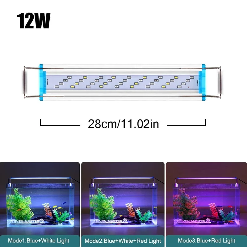 18 ~ 70 CM Super Helle Lampe LED Aquarium Licht Für Wasserpflanze Aquarium Extensible Clip Lampe 90 ~ 260 V