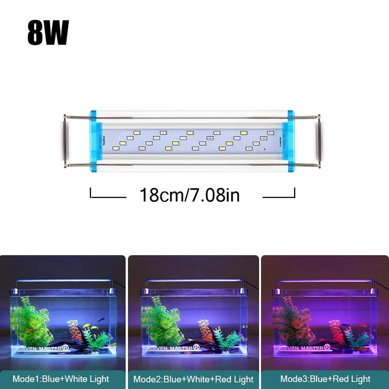 18 ~ 70 CM Super Helle Lampe LED Aquarium Licht Für Wasserpflanze Aquarium Extensible Clip Lampe 90 ~ 260 V
