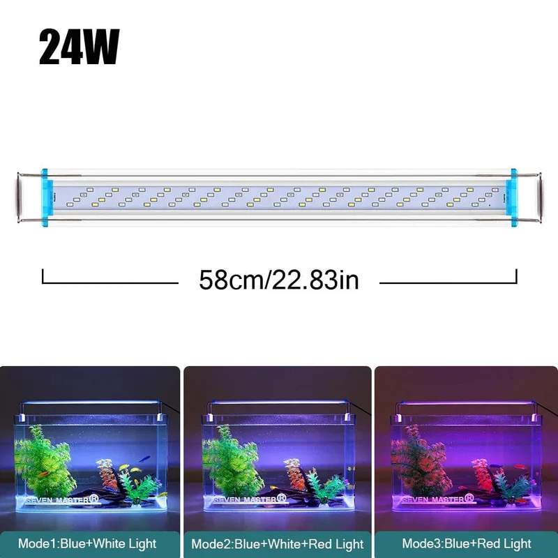 18 ~ 70 CM Super Helle Lampe LED Aquarium Licht Für Wasserpflanze Aquarium Extensible Clip Lampe 90 ~ 260 V