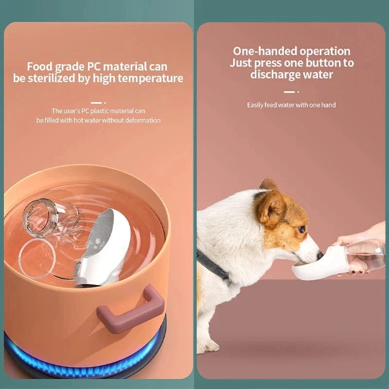 Hundewasserflasche, tragbare Haustier-Trinkflasche für Hunde, Katzen, Outdoor-Reisen, Spaziergänge, Welpentrinker, Kätzchen-Tränke, Hundezubehör