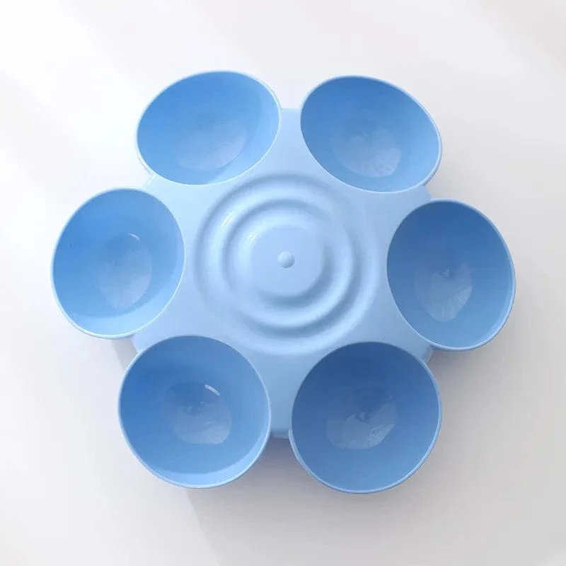 6-in-1-Hundenapf für Welpen, langsame Fütterung, Hundenapf, Katzenwasserflasche, blumenförmiger Katzenwasser-Futternapf, Teller für gesunde Ernährung, Haustierzubehör