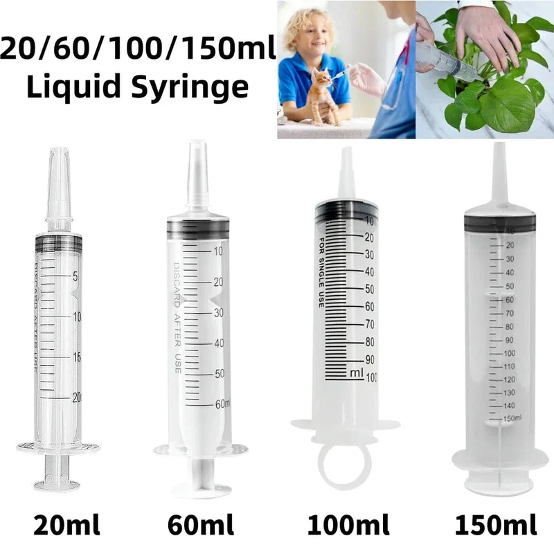 60 ml Flüssigkeitsspritze zum Befüllen mit Kleber, Klistierspritze, Nährstoff, steril, gesundheitlich unbedenklich, ohne Nadel, zum Nachfüllen der Bewässerung für die Tiernahrungsfütterung