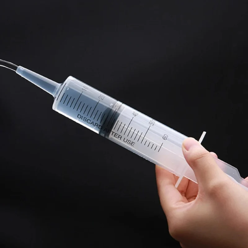 60 ml Flüssigkeitsspritze zum Befüllen mit Kleber, Klistierspritze, Nährstoff, steril, gesundheitlich unbedenklich, ohne Nadel, zum Nachfüllen der Bewässerung für die Tiernahrungsfütterung