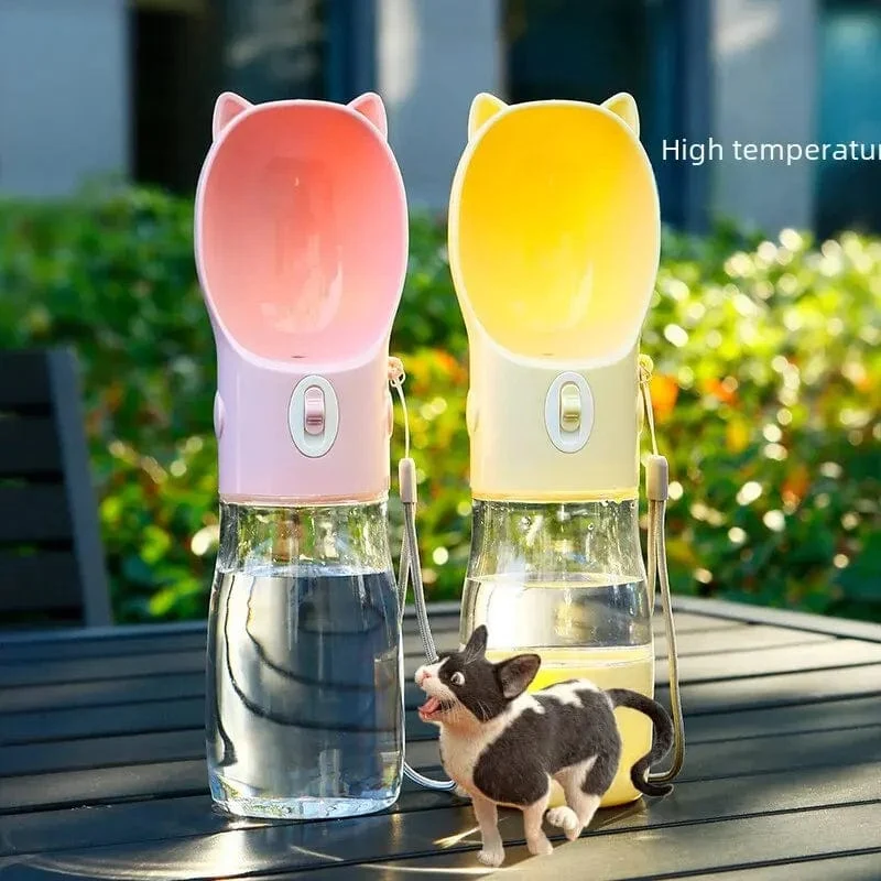 Tragbare Haustier-Wasserflasche Hund Trinkwasserspender Fütterung Outdoor Dog Walking Cup Supplies Abspc Material