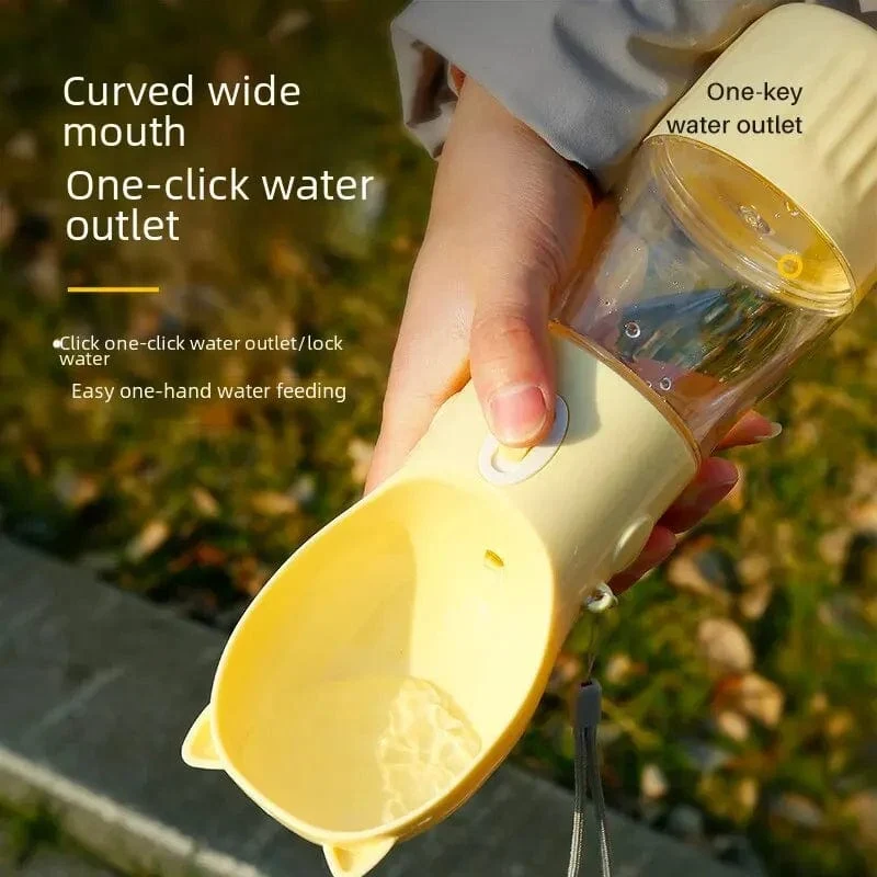 Tragbare Haustier-Wasserflasche Hund Trinkwasserspender Fütterung Outdoor Dog Walking Cup Supplies Abspc Material