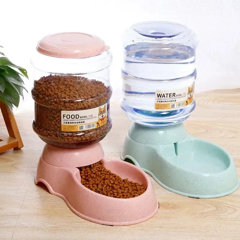 Automatische Futterspender für Hunde, Plastikwasserflasche, Katzennapf, Füttern und Trinken, Wasserspender für Hunde, Futternapf für Haustiere, Heimtierbedarf