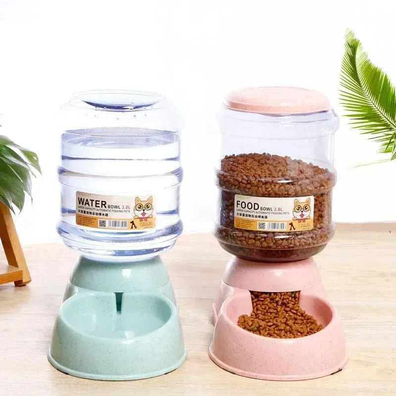 Automatische Futterspender für Hunde, Plastikwasserflasche, Katzennapf, Füttern und Trinken, Wasserspender für Hunde, Futternapf für Haustiere, Heimtierbedarf