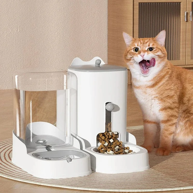 3.2 l großer Kapazität Haustier Katze automatischer Futter-Wasserspender Trinkbrunnen Flasche Schüssel Hund Katze Trinker Feeder Hund trinken Haustierbedarf