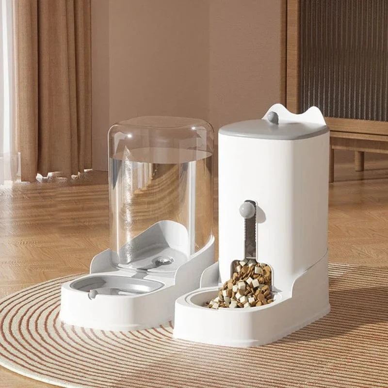 3.2 l großer Kapazität Haustier Katze automatischer Futter-Wasserspender Trinkbrunnen Flasche Schüssel Hund Katze Trinker Feeder Hund trinken Haustierbedarf