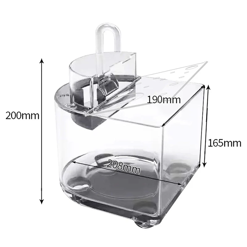 Mini-Aquarium aus Acryl, transparent, Fischhalter, Fischglas, tragbar, Desktop-Aquarium, Betta, tropische Fische, leise Pumpe, Filter, Baumwolle