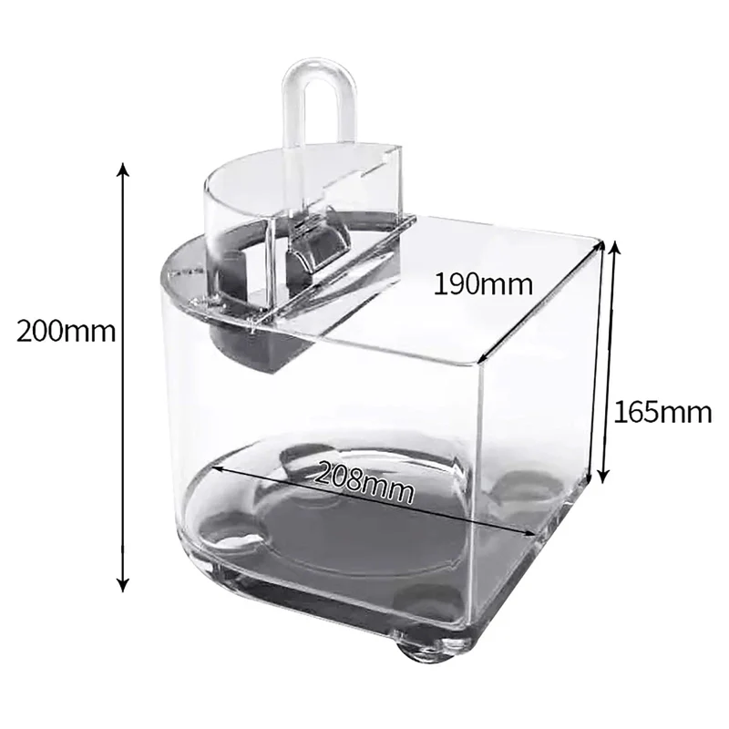 Mini-Aquarium aus Acryl, transparent, Fischhalter, Fischglas, tragbar, Desktop-Aquarium, Betta, tropische Fische, leise Pumpe, Filter, Baumwolle