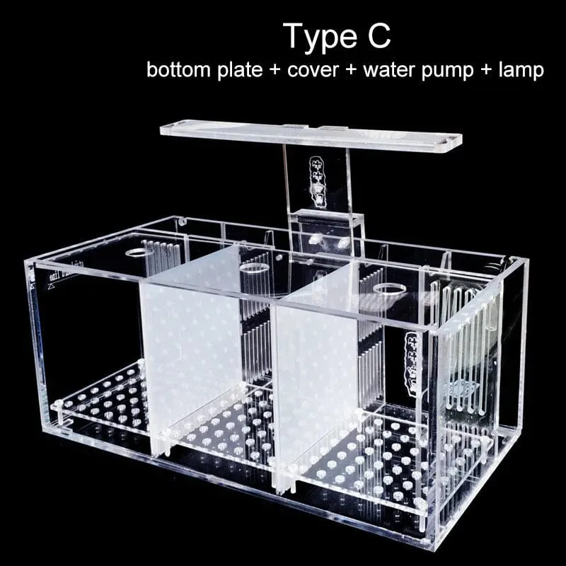 220 V Kreative Betta Fisch Tank Zucht Inkubator Isolation Box Wasser-freies Desktop Kleine Acryl Ökologische Aquarium Tank