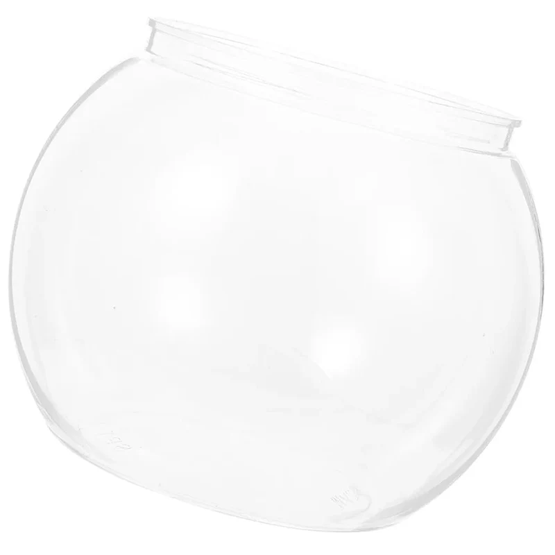 Kunststoff-Aquarium, dekorative kleine Schüssel, Zuhause, Goldfisch, dekorative Vase, transparenter Aufbewahrungstopf, runder Aquarium-Büro