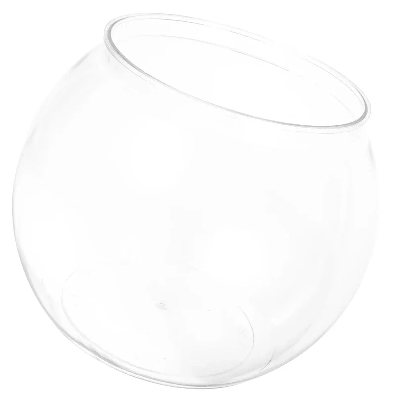 Kunststoff-Aquarium, dekorative kleine Schüssel, Zuhause, Goldfisch, dekorative Vase, transparenter Aufbewahrungstopf, runder Aquarium-Büro