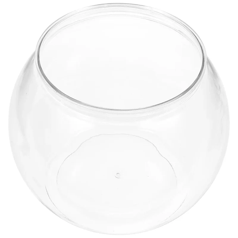 Kunststoff-Aquarium, dekorative kleine Schüssel, Zuhause, Goldfisch, dekorative Vase, transparenter Aufbewahrungstopf, runder Aquarium-Büro