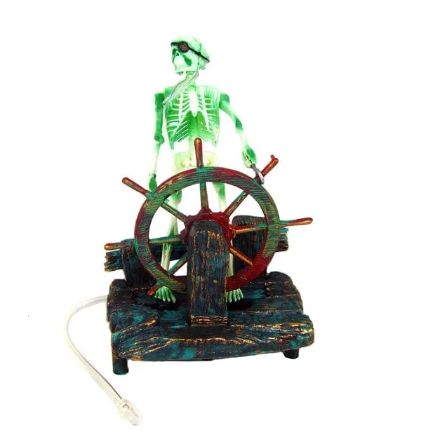 Hot Aquarium Dekoration Skelett auf Toilette Aquarium Ornament Dekor für Aquarium Tank WJ07