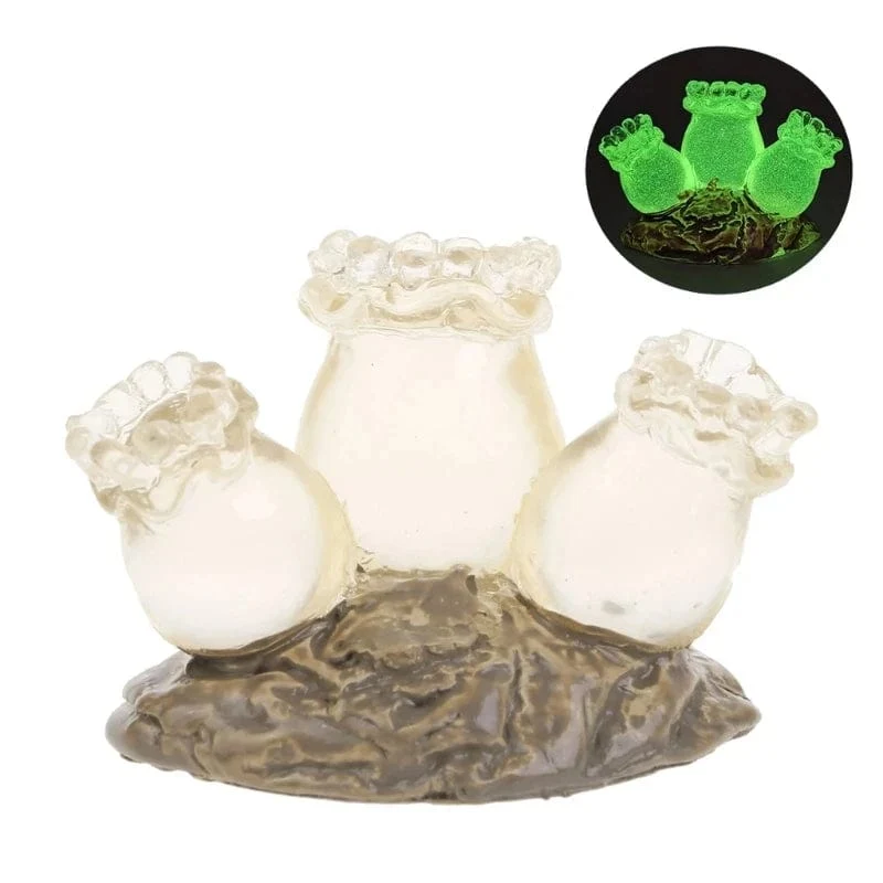 9 Stücke Miniaturen Leuchtendes Aquarium Aquarium Simulierte Korallen Dekoration Fische Schalen Harz Pflanzen Ornamente Figuren Zubehör