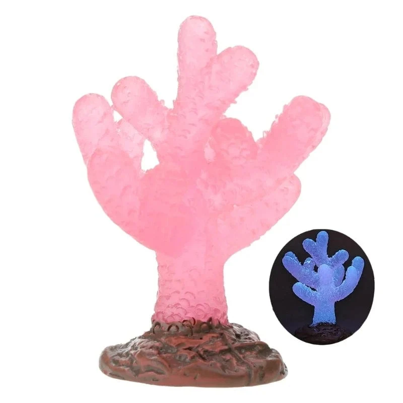 9 Stücke Miniaturen Leuchtendes Aquarium Aquarium Simulierte Korallen Dekoration Fische Schalen Harz Pflanzen Ornamente Figuren Zubehör