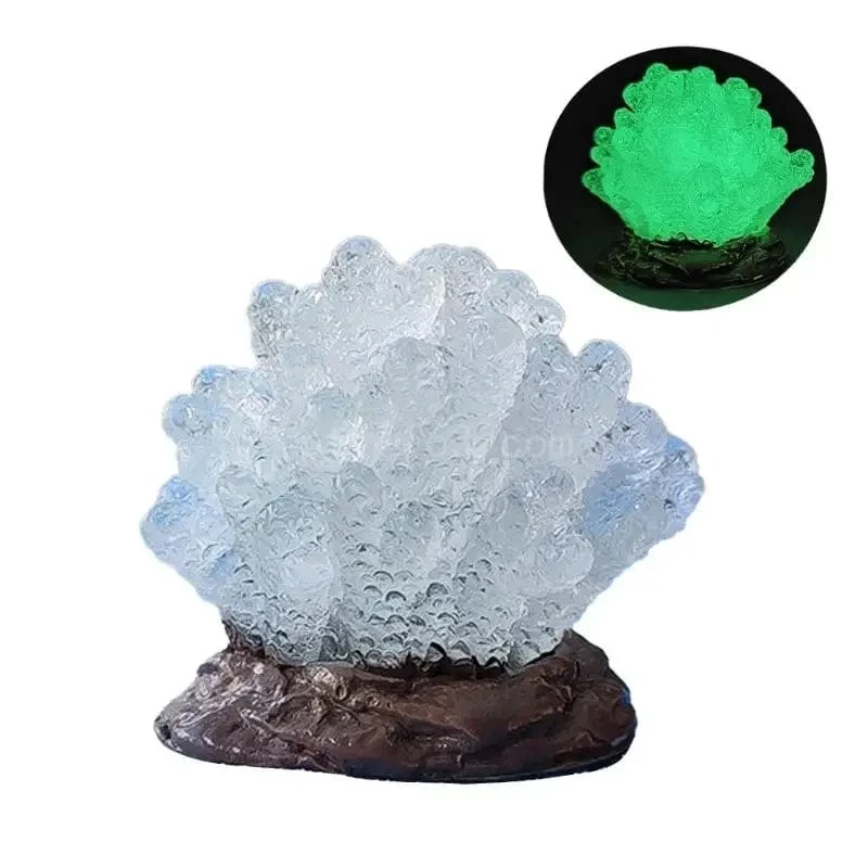 9 Stücke Miniaturen Leuchtendes Aquarium Aquarium Simulierte Korallen Dekoration Fische Schalen Harz Pflanzen Ornamente Figuren Zubehör