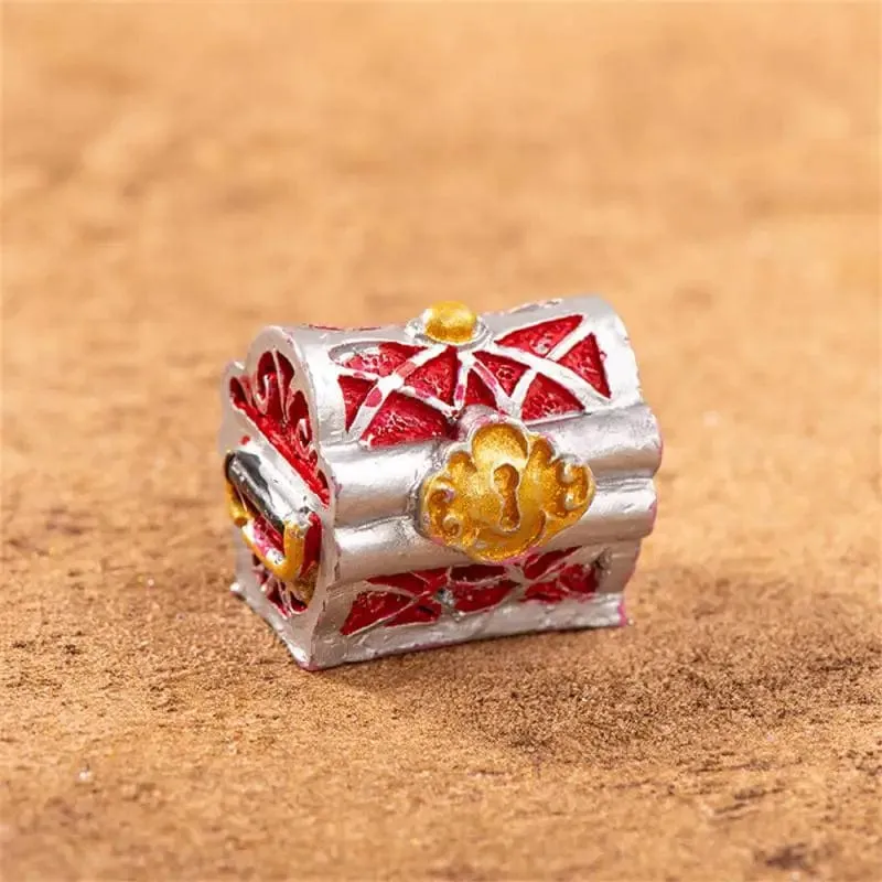 Simulation Schatztruhe Box Antike Kreative Harz Aquarium Landschaft Münzen Fall Figuren Handwerk Geschenke Aquarium Ornamente