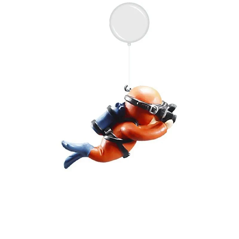 Aquarium-Dekoration, leuchtend grün, Mini-Schwimmtaucher, Aquarium-Ornamente, kleine schwimmende Kugel, Aquarium-Zubehör